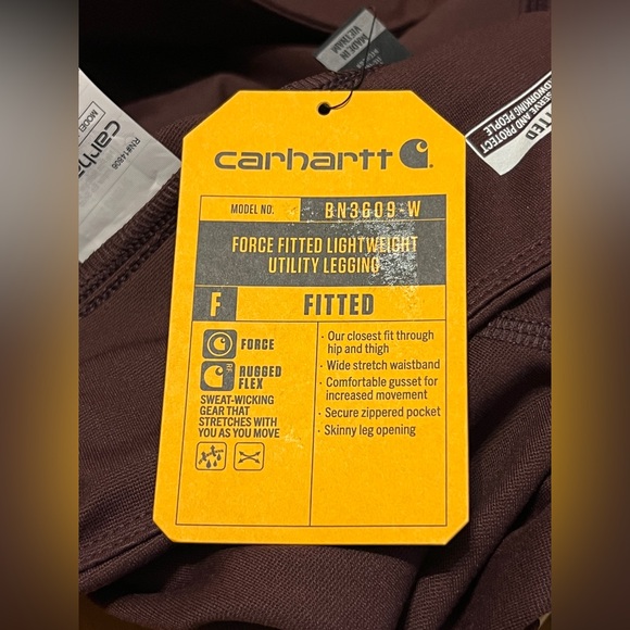 Carhartt Womens Force Fitted Lightweight Utility Workout Gym Leggings|XL (16-18) - Picture 16 of 16